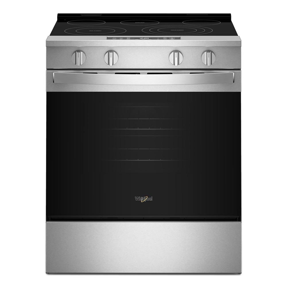 30-inch stainless steel electric range with smooth cooktop, control knobs, and oven window from Ranges collection