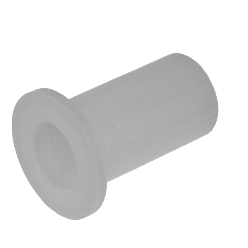 Rear draft flanged bushing in light gray, designed for durable replacement use in machinery repair and maintenance tasks