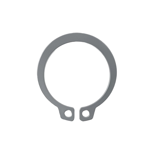 Gray external snap ring designed for durable fastening in John Deere parts and lubricants collections under $50