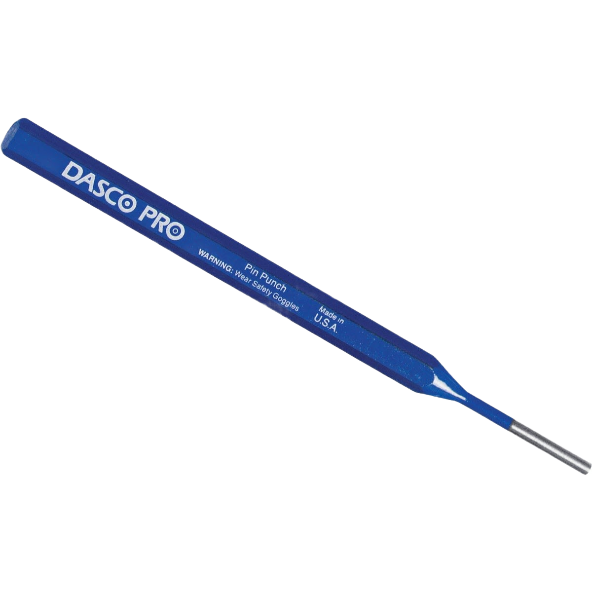 Blue alloy steel pin punch tool designed for precision tasks in tools and home improvement projects