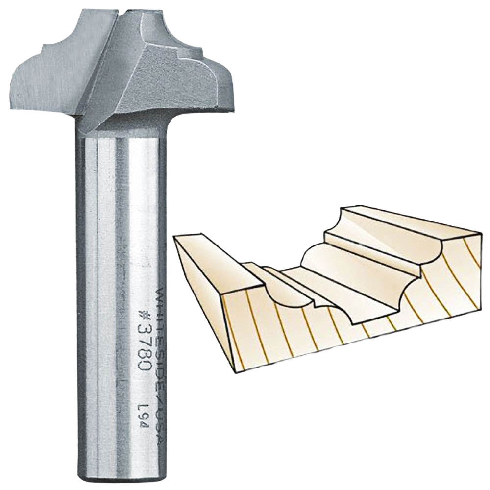 Classical flat bottom router bit with 1/2 inch shank for raised panel woodworking in tool accessories and home improvement collections