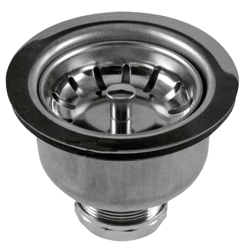 Stainless steel basket strainer with fixed post for sink repair in plumbing parts and home improvement collections under $50