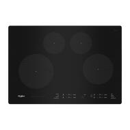 Black Whirlpool 30-inch induction cooktop with four cooking zones and touch controls from Cooktops and Kitchen & Kitchenware collections