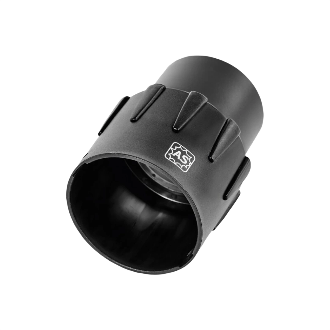 Black 50mm anti-static rotating connector sleeve for dust extractors in woodworking and dust management tools