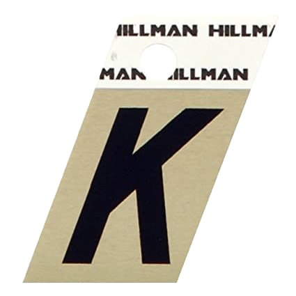 Hillman 1-1/2 in. Black & Gold Aluminum Angle Cut Sticker Letter K