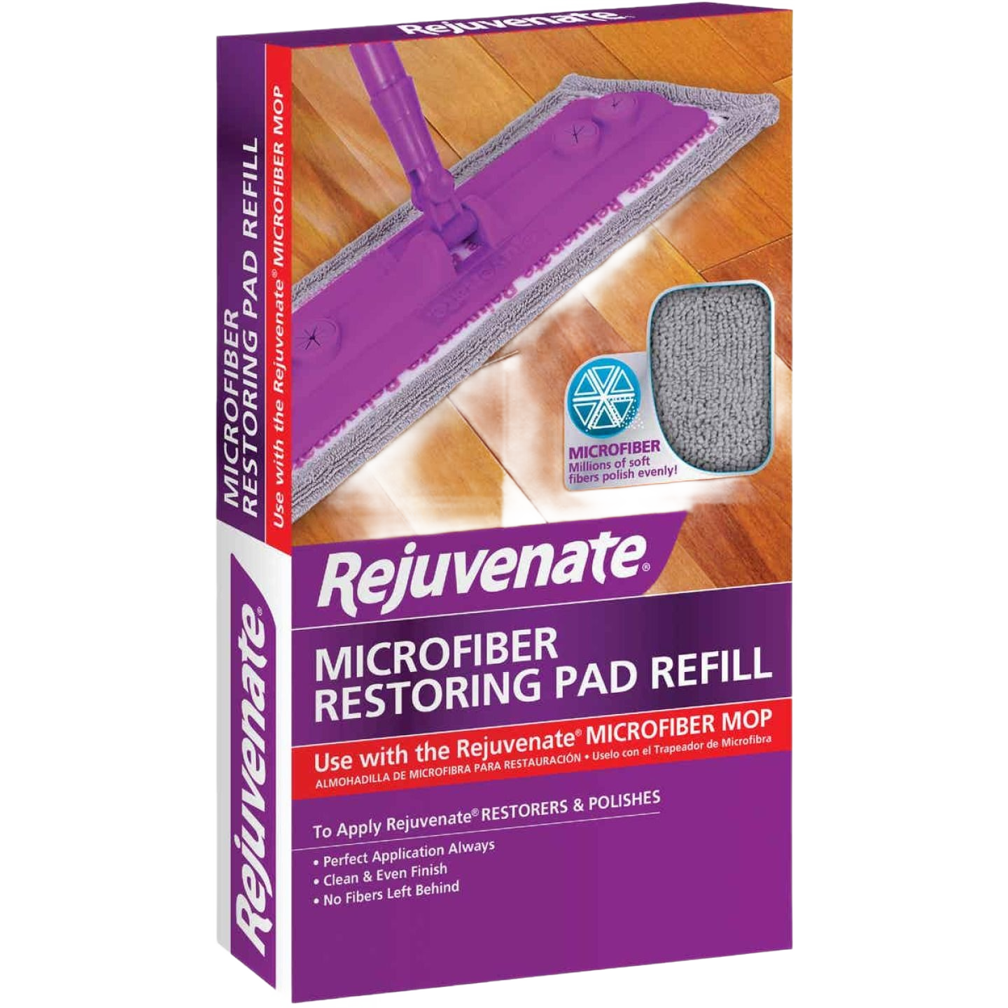 Purple microfiber pad refill for floor care designed to restore and polish wood and hard surfaces under $50 collection
