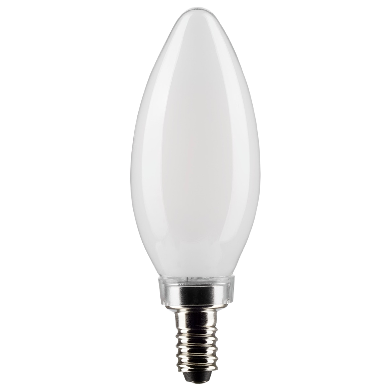 Frosted B11 LED decorative light bulb with small screw base for energy-efficient home lighting and electrical projects