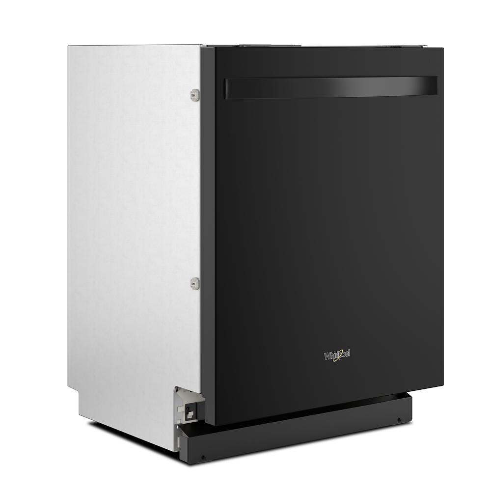 Black built-in dishwasher with flush design, concealed handle, and ADA compliance from Kitchen & Kitchenware appliances collection