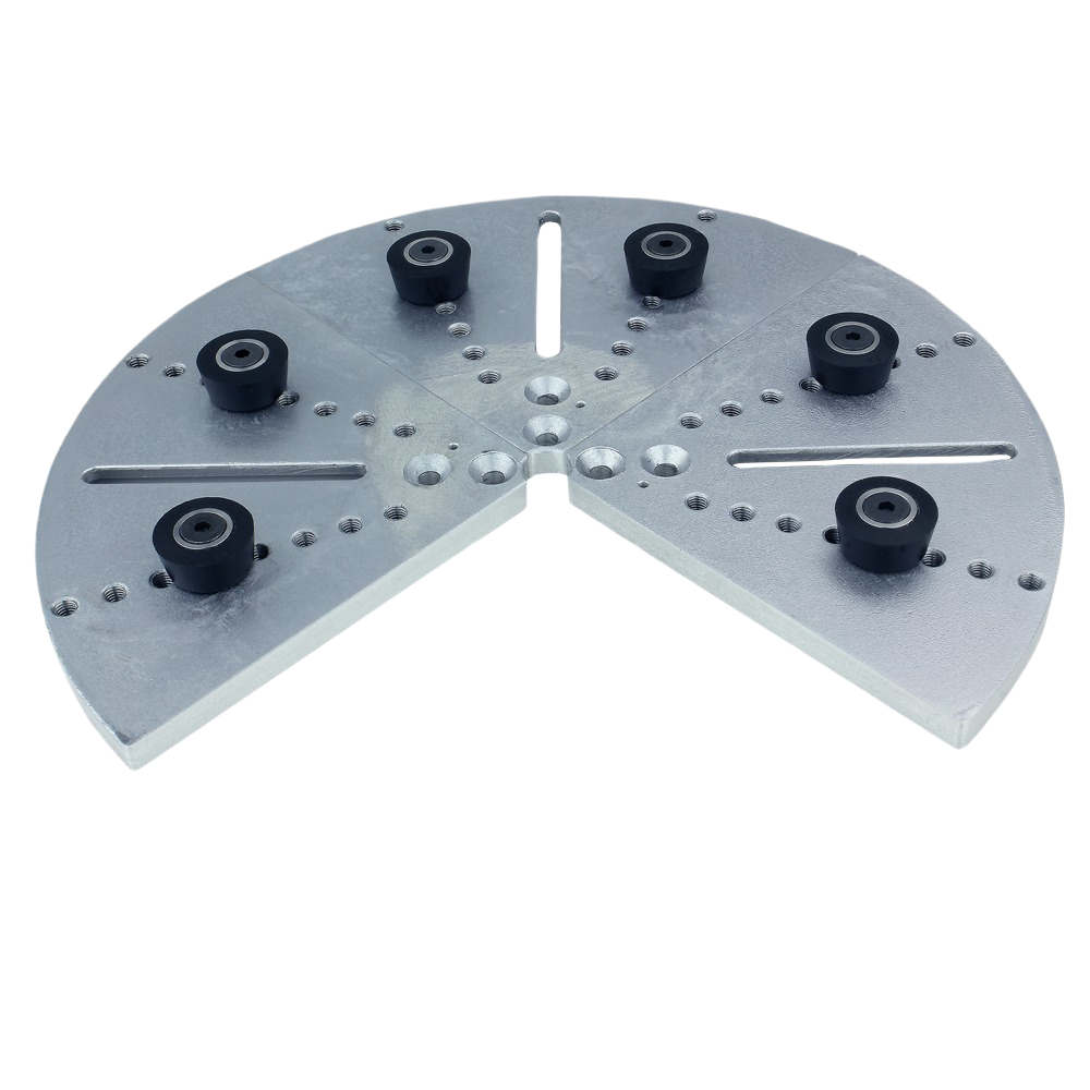 Aluminum jumbo jaws with black plastic tips for versatile woodturning in woodworking tools and home improvement collections