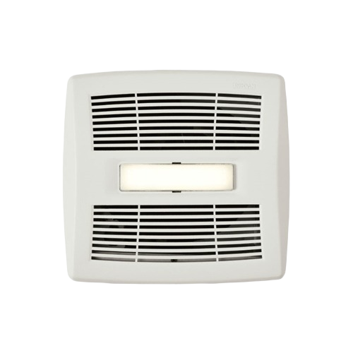 Ceiling-mounted ventilation fan with integrated LED light for energy-efficient home improvement projects