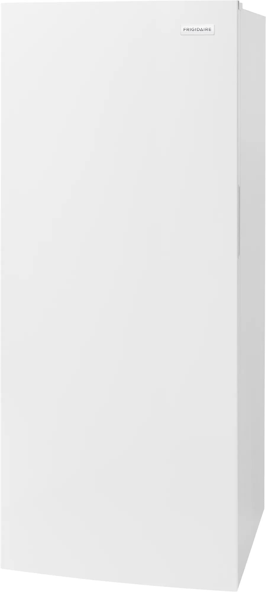 White upright freezer with a smooth front surface and subtle brand logo, designed for Freezers & Ice Makers, Kitchen & Kitchenware, Appliances collections.