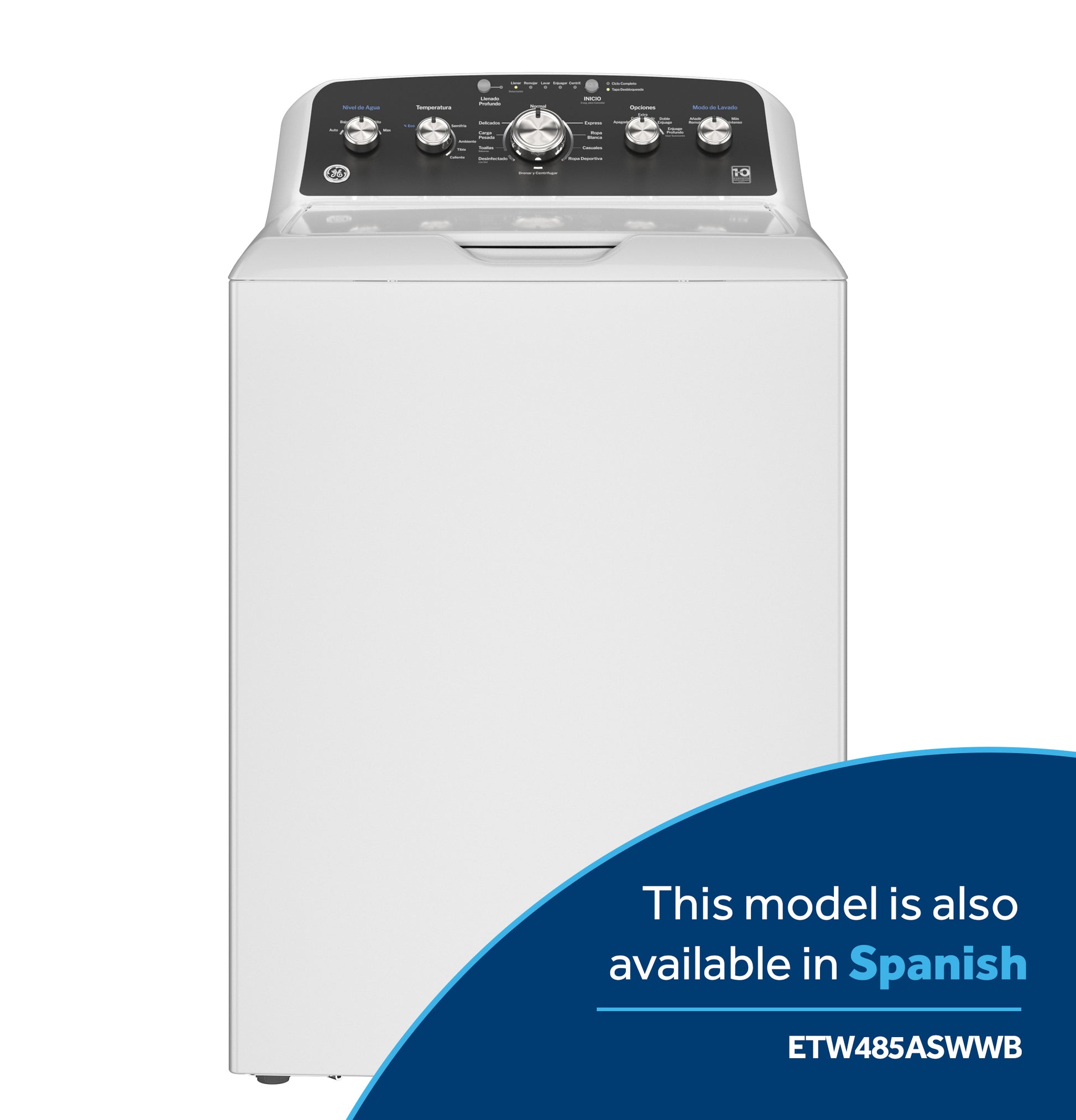 White top load washer with digital control panel and multiple cycle settings from washers and dryers collection