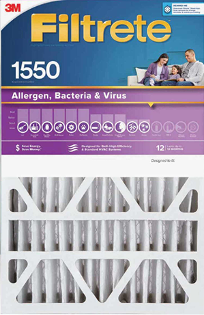 High-efficiency furnace filter for allergens, bacteria, and viruses in heating and cooling air management systems