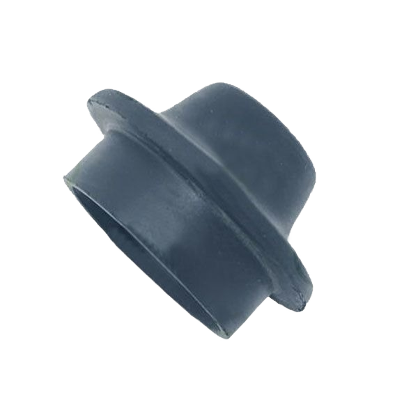 Black hydraulic quick coupler plug cap suitable for tools and home improvement applications