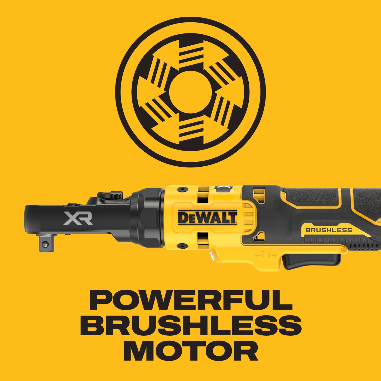 DEWALT 20V MAX* XR® Brushless Cordless 1/4 In. & 3/8 In. Sealed Head Ratchet (Tool Only)