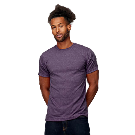 Lightweight heather purple unisex short sleeve shirt XXL made of poly-rich fabric from clothing under $50 collection