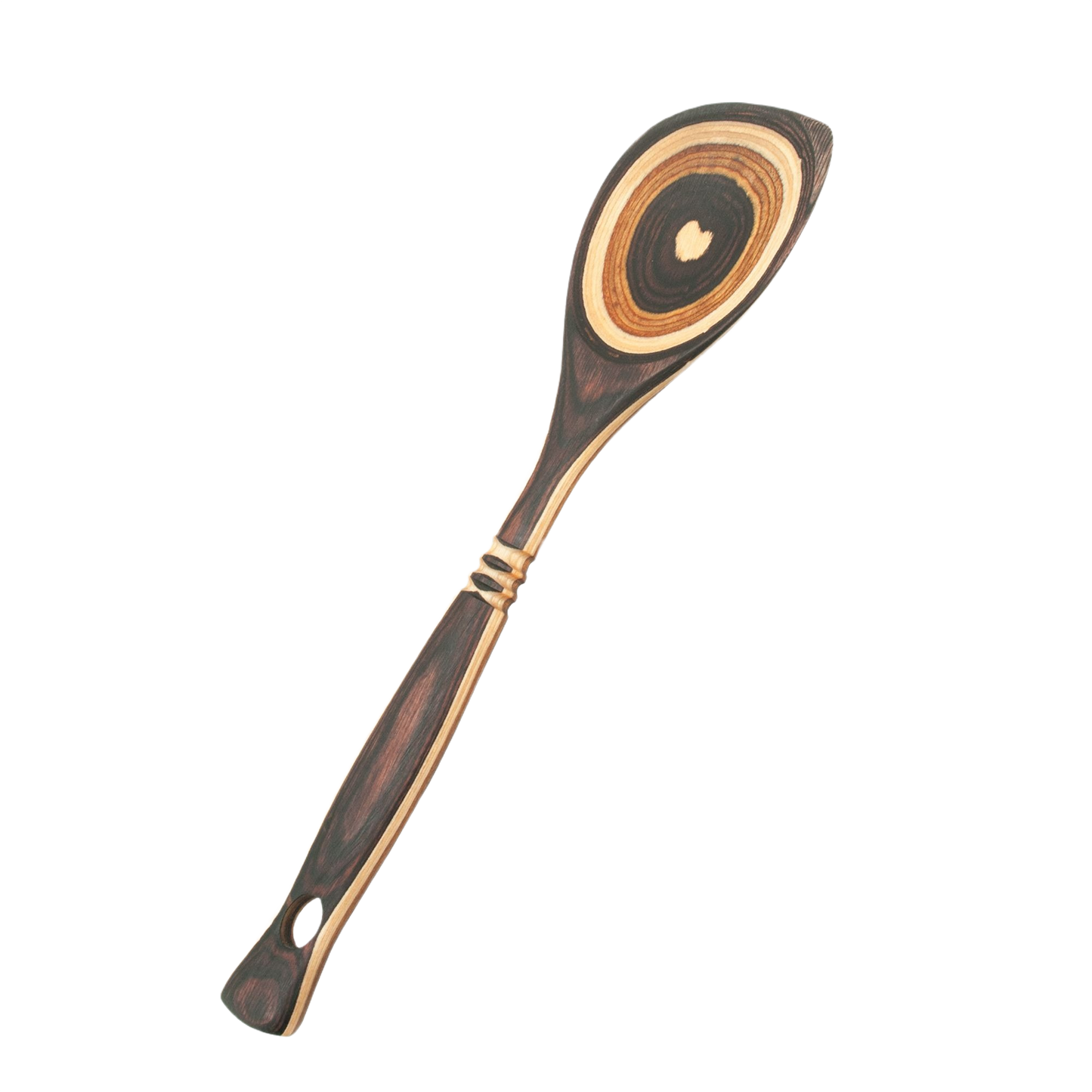 Colorful bamboo pakkawood corner spoon with ergonomic handle for kitchenware and cooking utensils under $50 collections