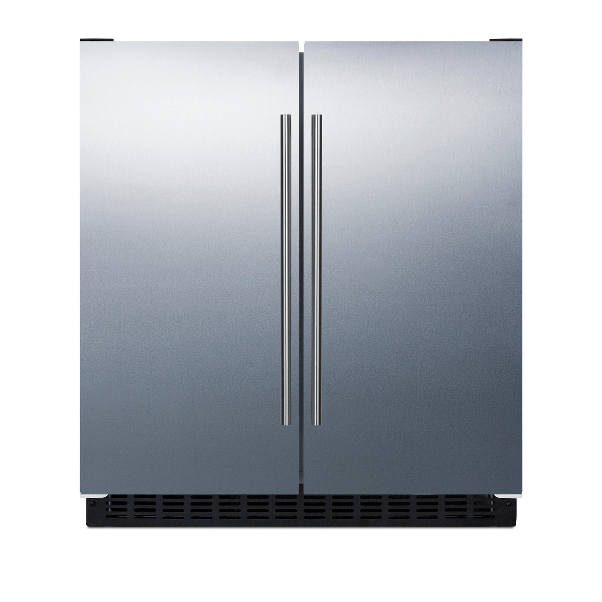 30-inch wide built-in stainless steel side-by-side refrigerator-freezer with front ventilation from Appliances collection