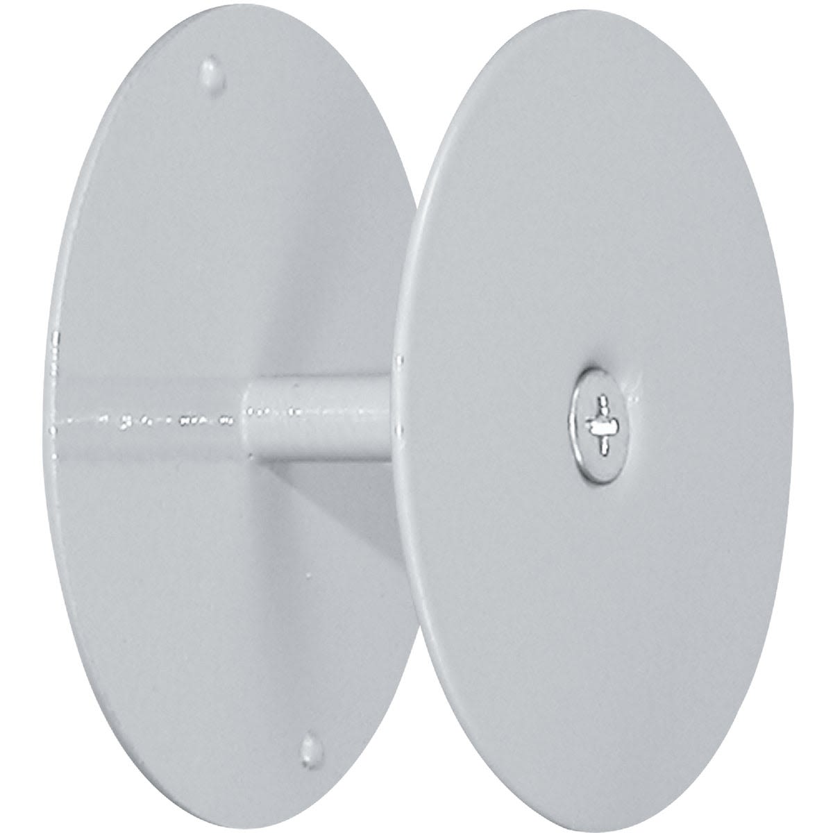 White prime coat hole cover with screw for concealing holes in hardware and home improvement projects under $50 collections