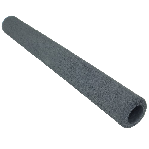 Cylindrical foam grip designed to improve comfort and control for steering handlebars in tools and machinery