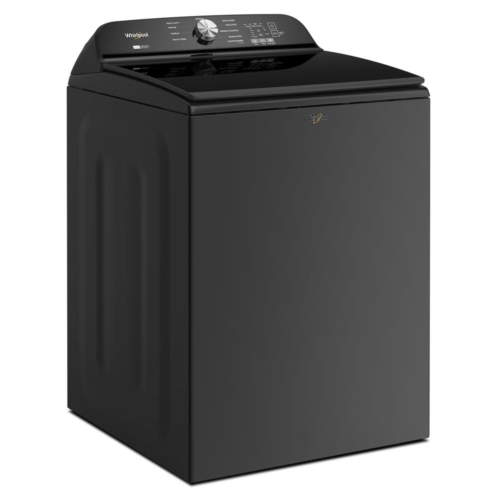 Matte black top load washer with digital control dial and LED display in washers and appliances collection