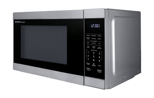 Mid-size 1.1 cu ft stainless steel countertop microwave with digital keypad and LED display in Microwaves at Hartville Hardware