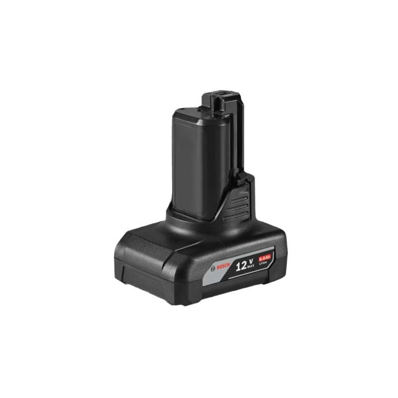 Compact black 12V lithium-ion battery pack designed for cordless power tools in home improvement tasks