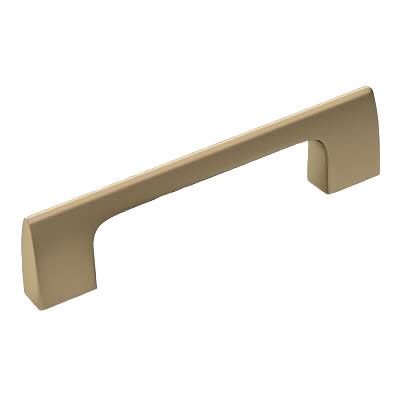 Golden champagne cabinet pull with modern squared edges for hardware and furniture accessories under $50 collections