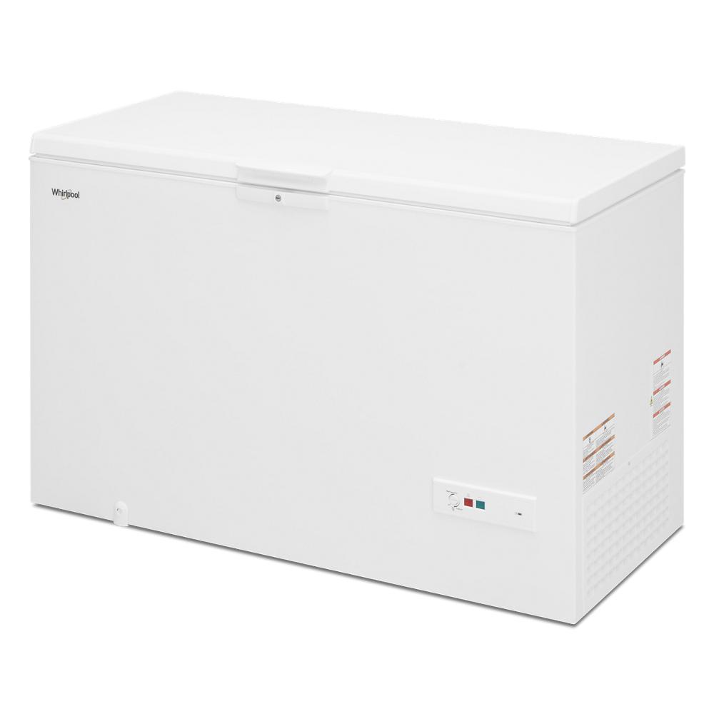 White Whirlpool convertible chest freezer with lockable lid and control panel in Freezers & Ice Makers and Kitchen collections