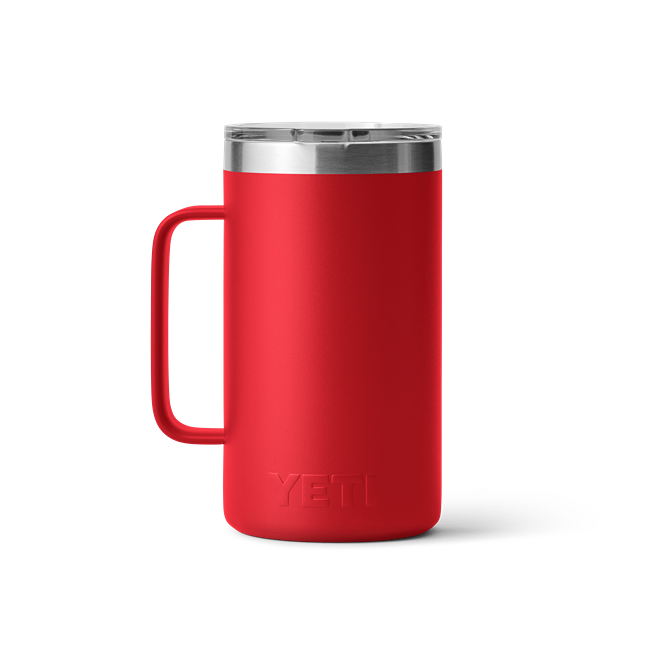 Red stainless steel insulated 24 oz mug with handle and clear Magslider lid from Drinkware and Kitchen & Kitchenware collections
