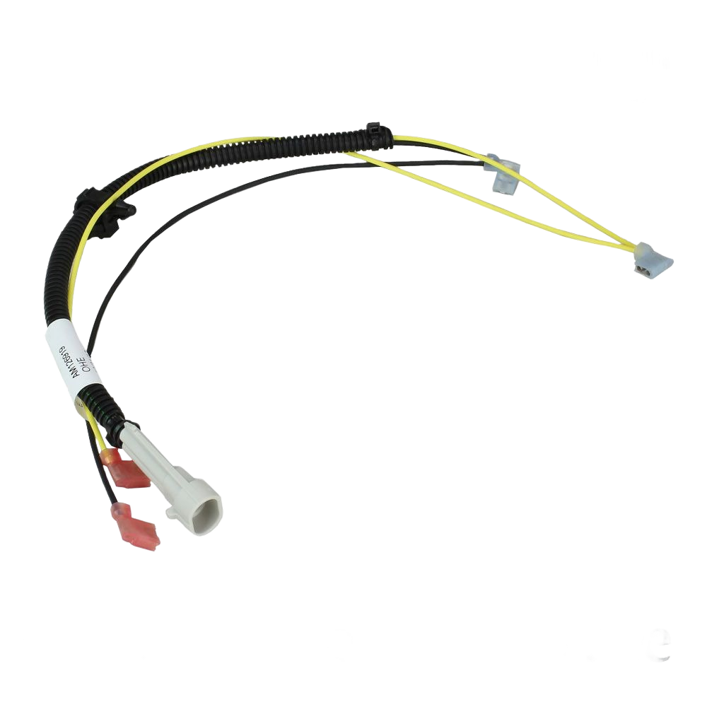 Black and yellow electrical wiring harness with connectors for tools and home improvement applications