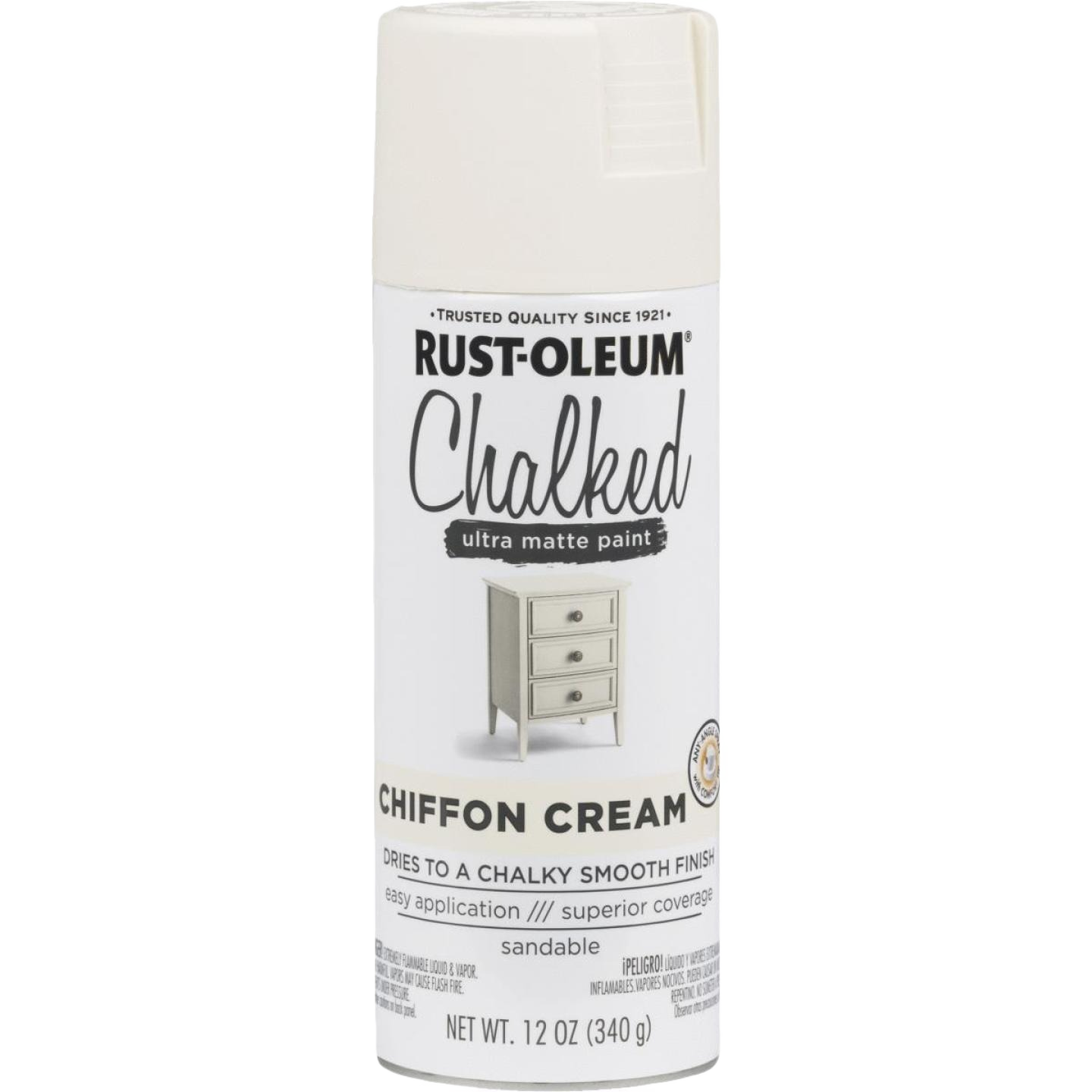 12 oz. Rust-Oleum ultra matte chiffon cream spray paint for home improvement and spray paint projects under $50