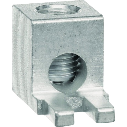 Aluminum lug with threaded hole designed for electrical panel connections in home improvement projects