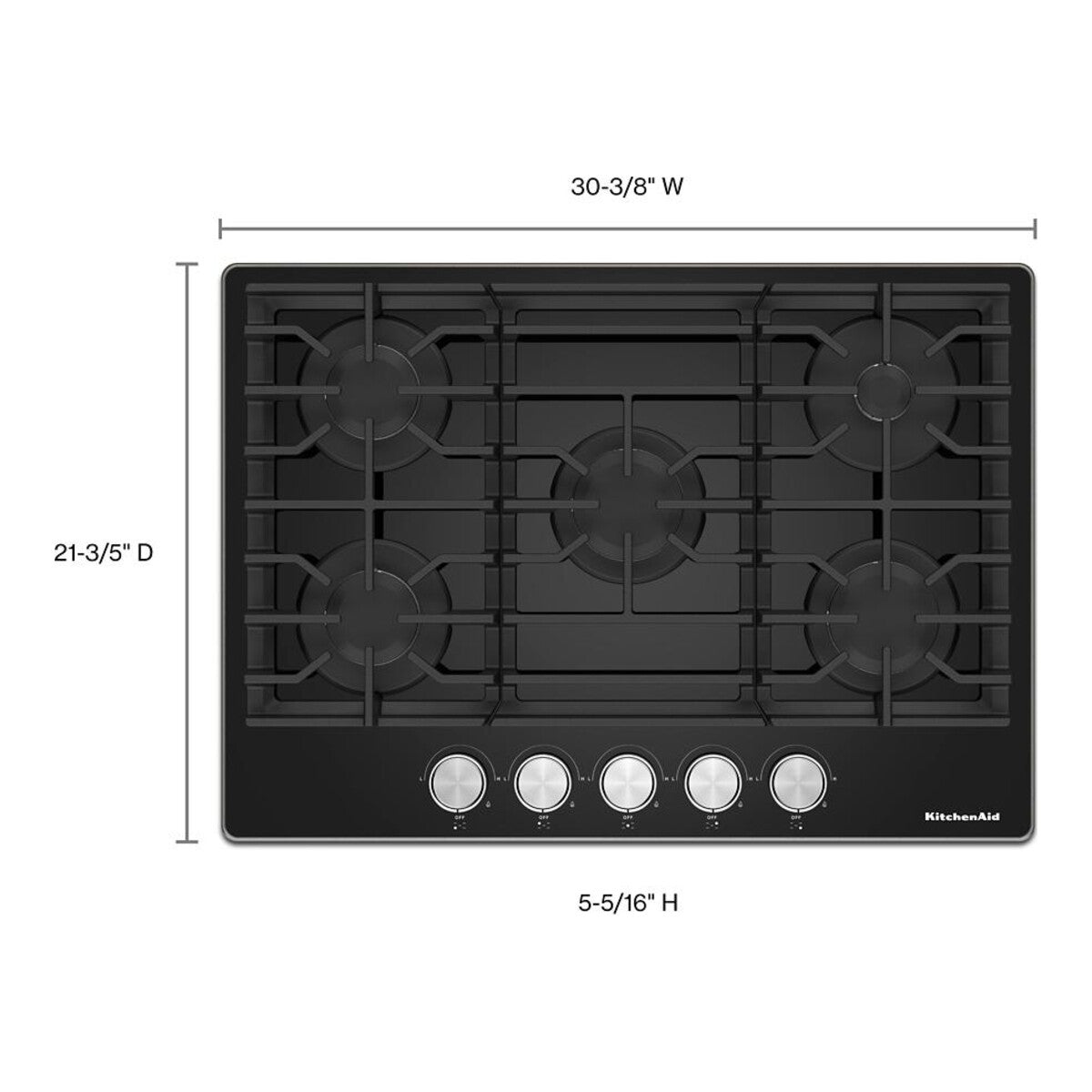 36" Gas-on-Glass Cooktop