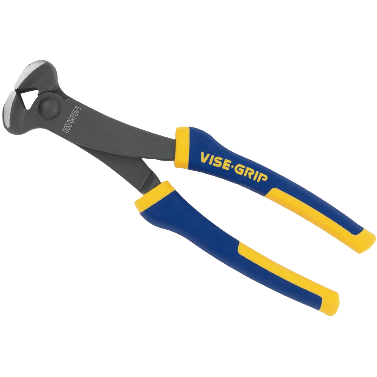 Blue and yellow grip end cutting pliers made of nickel chromium steel for woodworking and hand tools collections under $50