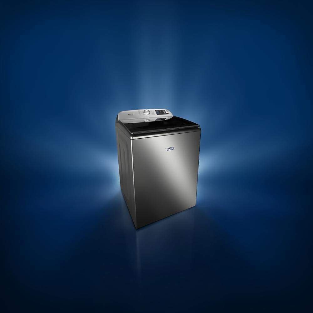 Top load washer in stainless steel finish with digital controls, part of washers and appliances collections for home improvement