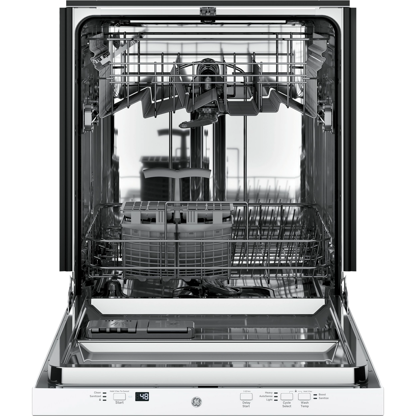 GE® ENERGY STAR® ADA Compliant Stainless Steel Interior Dishwasher with Sanitize Cycle