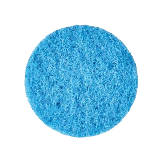 Blue non-scratch cleaning pad designed for general purpose use in woodworking tools and home improvement tasks