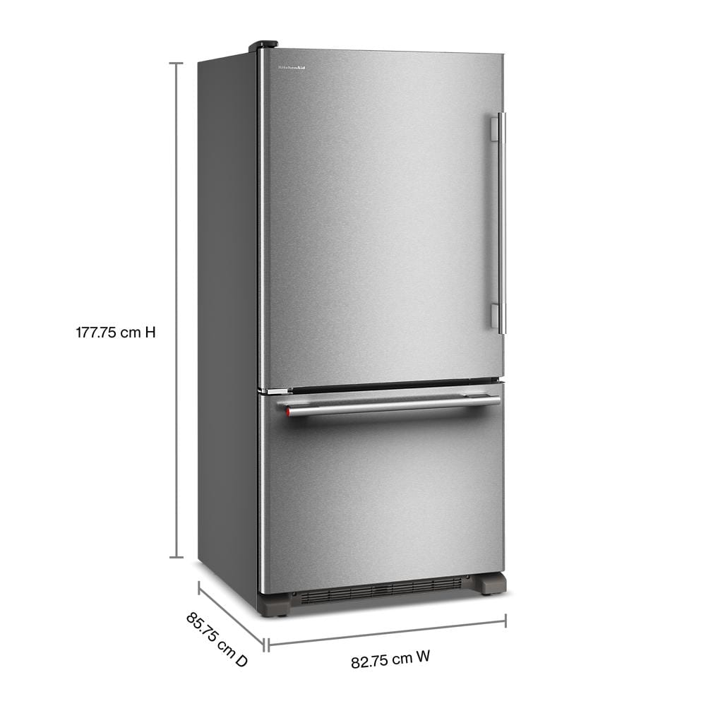 22 Cu. Ft. 33-Inch Standard-Depth Bottom Mount Refrigerator with Left Door Swing