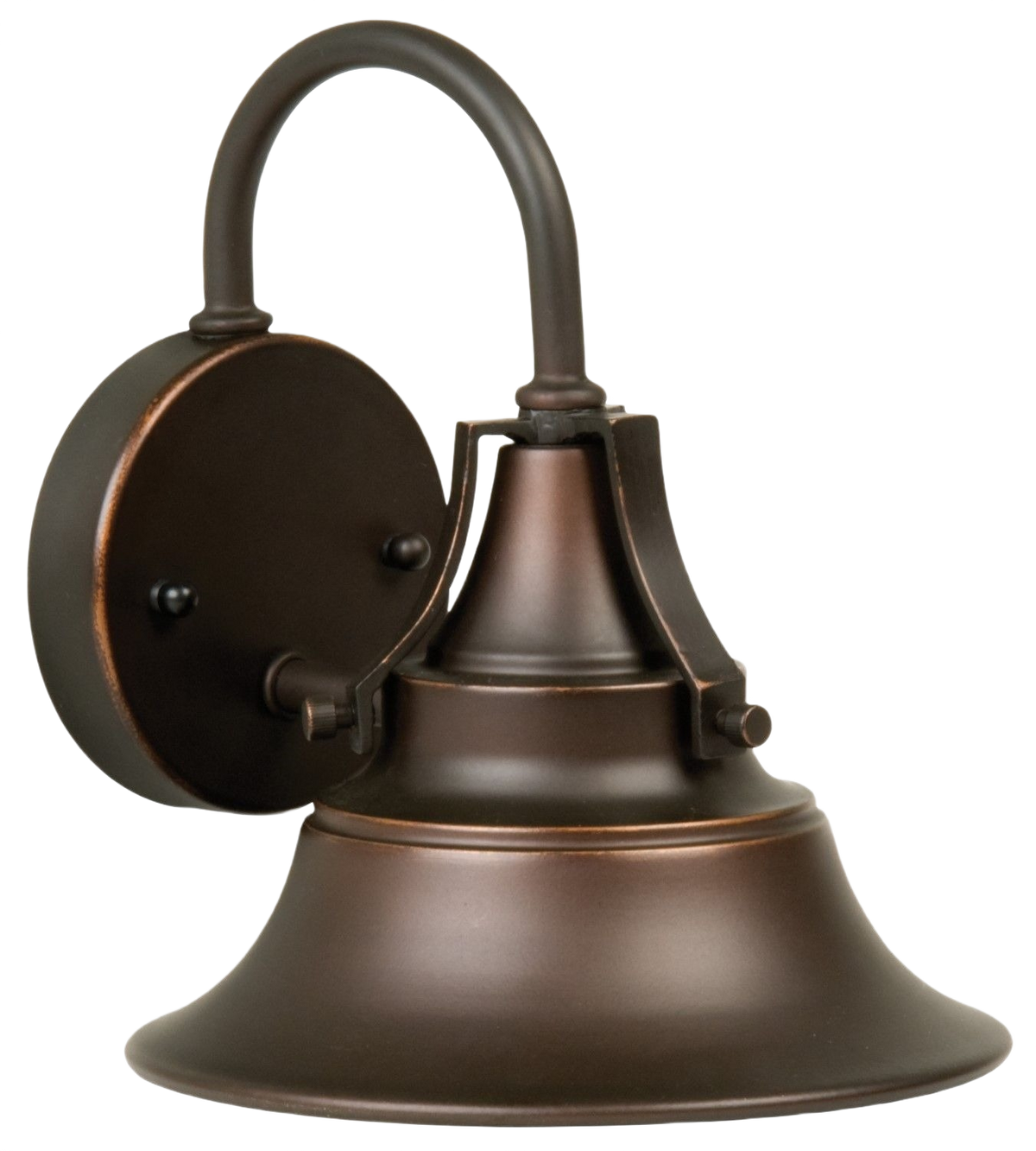 Small outdoor wall sconce in oiled bronze with vintage industrial design for outdoor lighting and home improvement