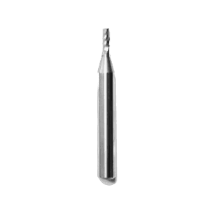Polished up-spiral router bit with O-flute design for clean cuts on acrylic and non-ferrous metals in tool accessories collection