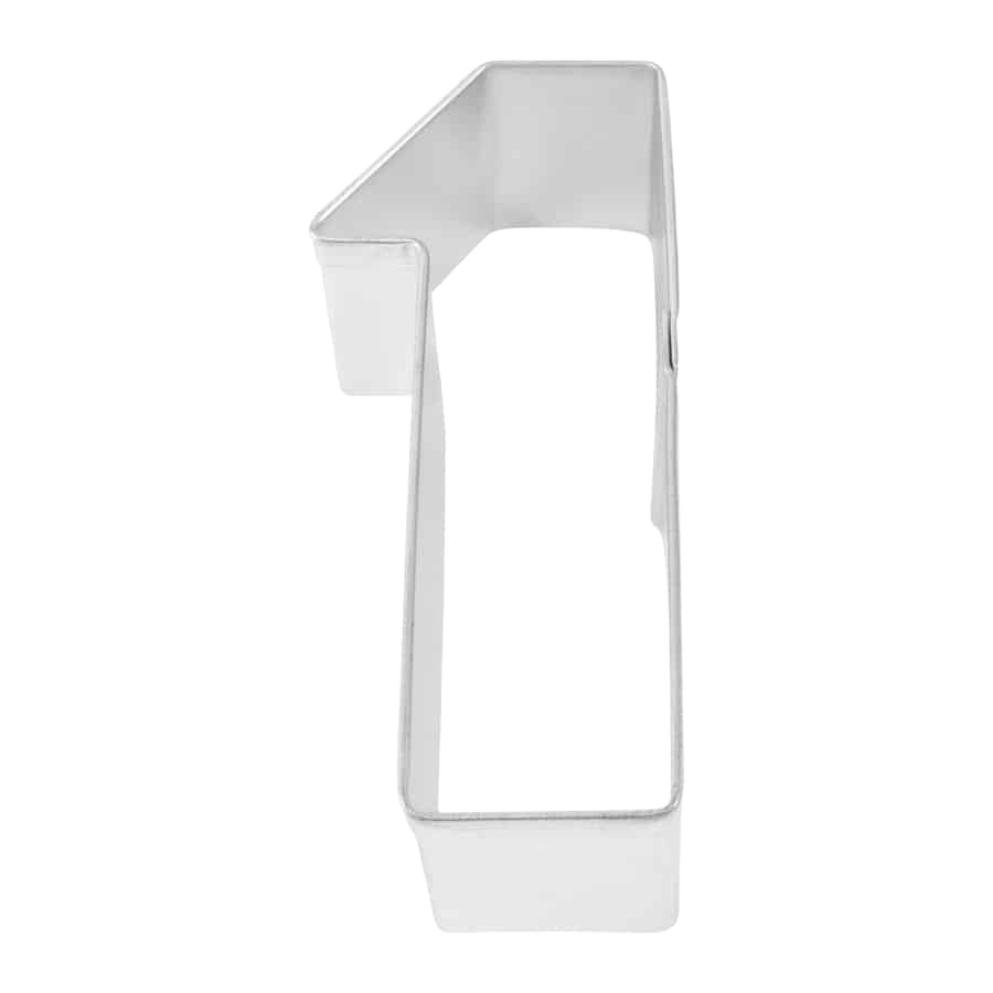 Metal number 1 cookie cutter in silver finish for baking in kitchen gadgets and bakeware collections under $25