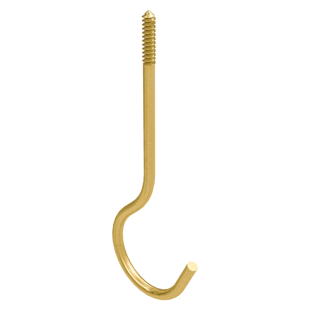 6-inch brass ceiling hook with corrosion-resistant WeatherGuard finish for hanging and hardware projects under $50 collection