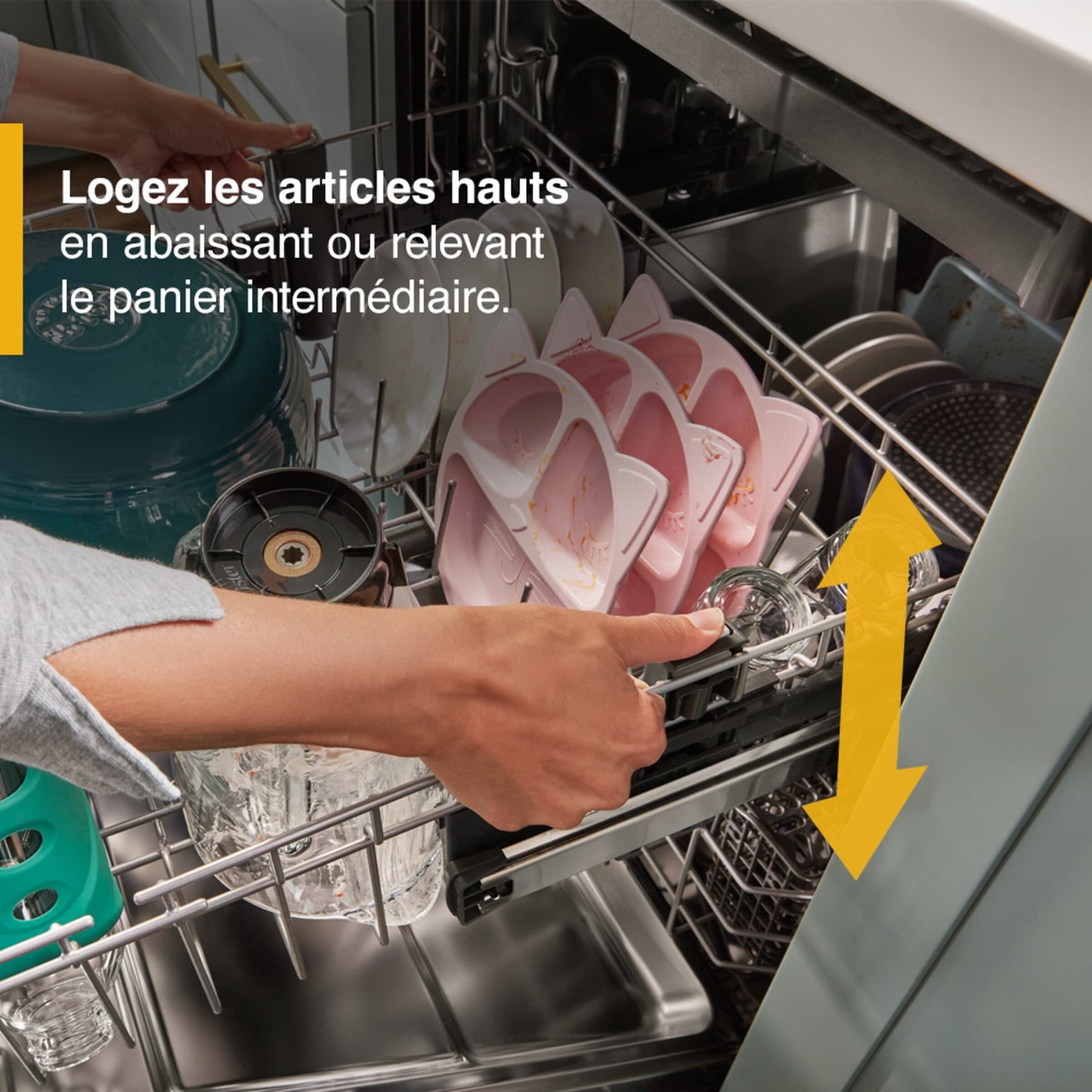 24” Stainless Steel Dishwasher with AI Intelligent Wash - 47 dBA