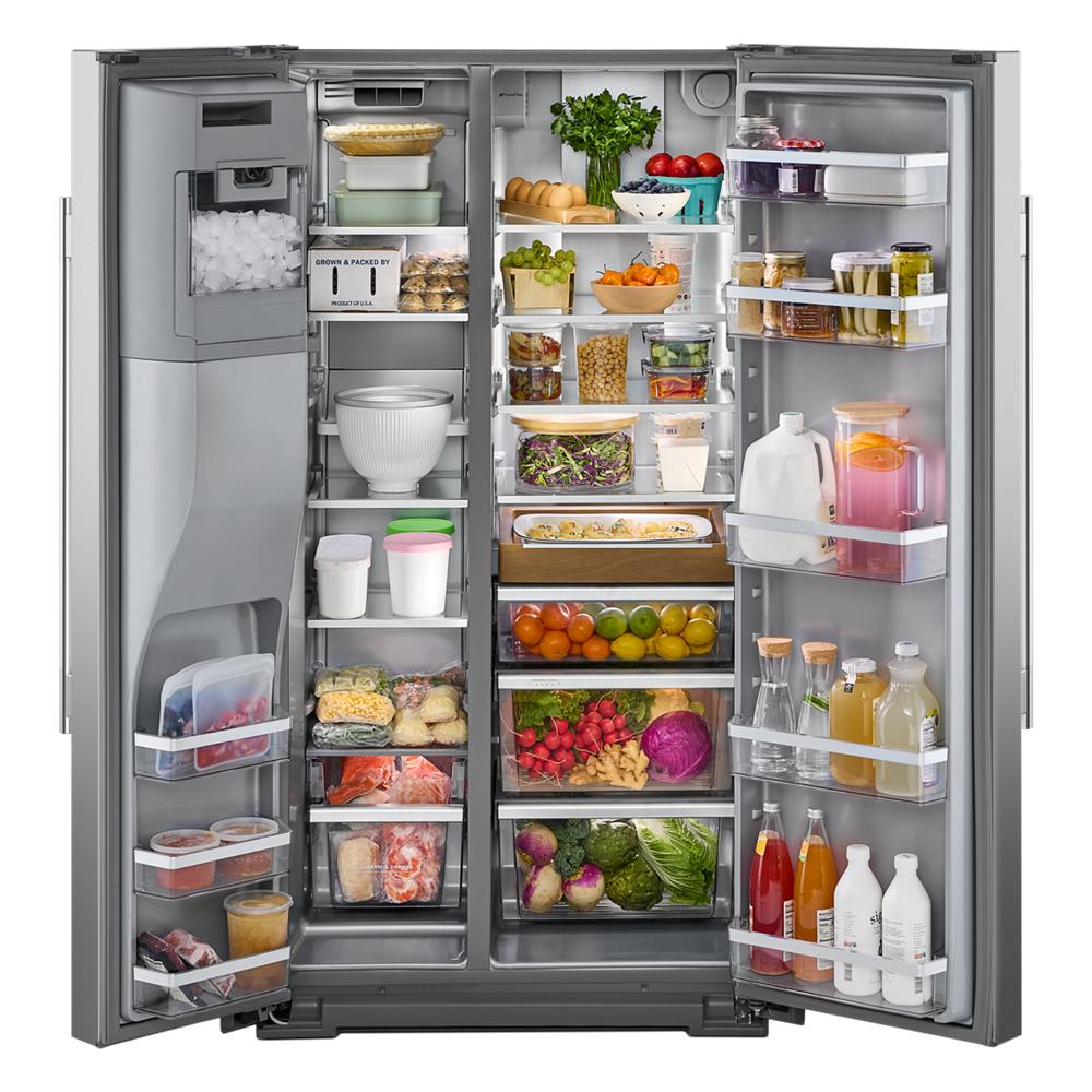 20.8 Cu. Ft. Counter-Depth Side-by-Side Refrigerator with Exterior Ice and Water Dispenser in PrintShield® Finish