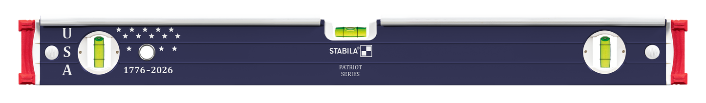 Stabila Limited Edition Patriotic Type 196 Heavy Duty Mason 24" and 48" Level Set