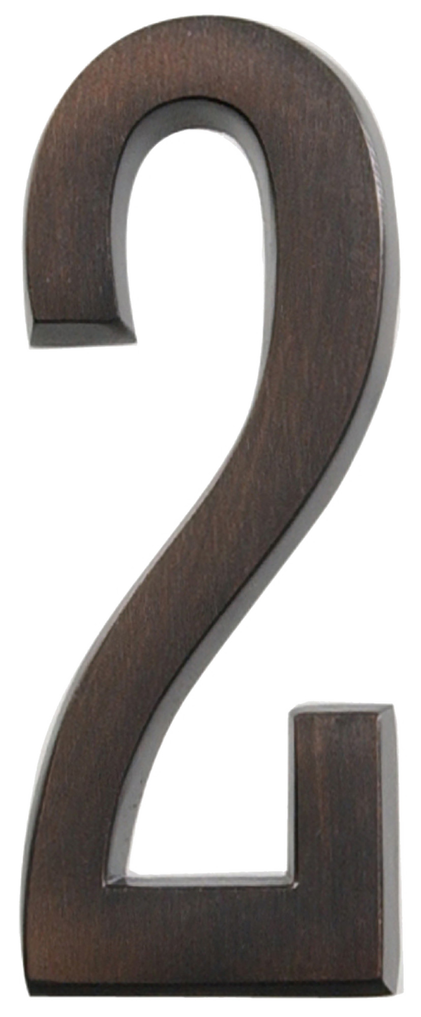 Hillman 4" Adhesive House Number 2 Bronze, 2-Pack