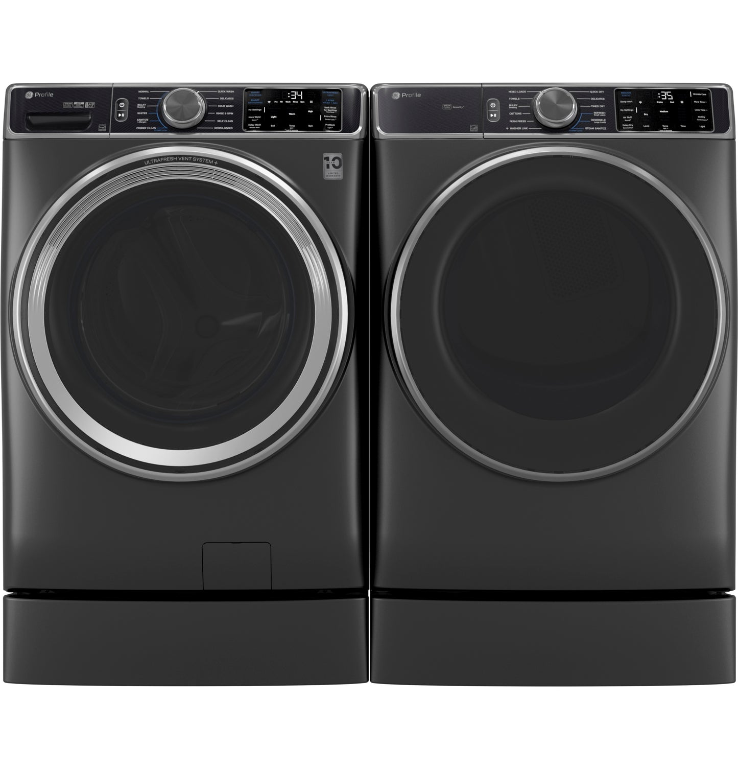 GE Profile™ ENERGY STAR® 7.8 cu. ft. Capacity Smart Front Load Electric Dryer with Steam and Sanitize Cycle
