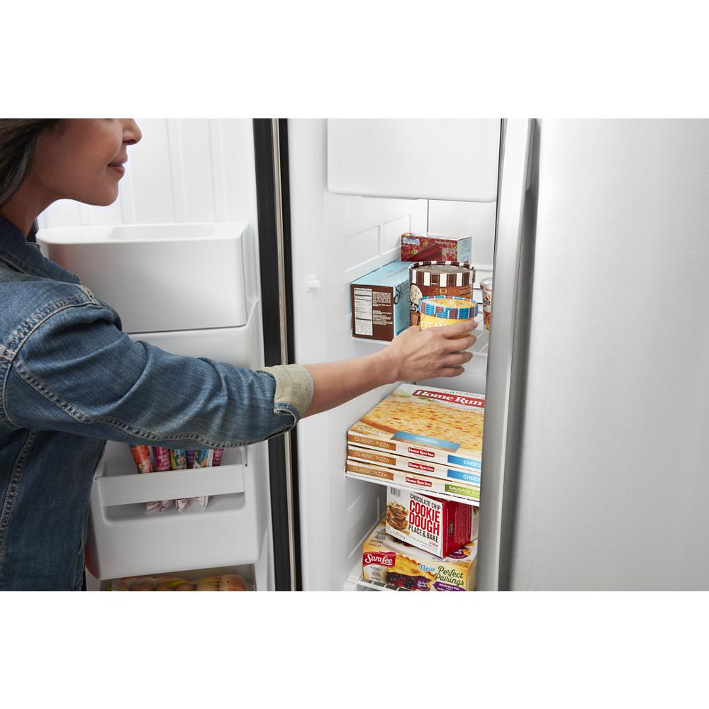 33-inch Side-by-Side Refrigerator with Dual Pad External Ice and Water Dispenser