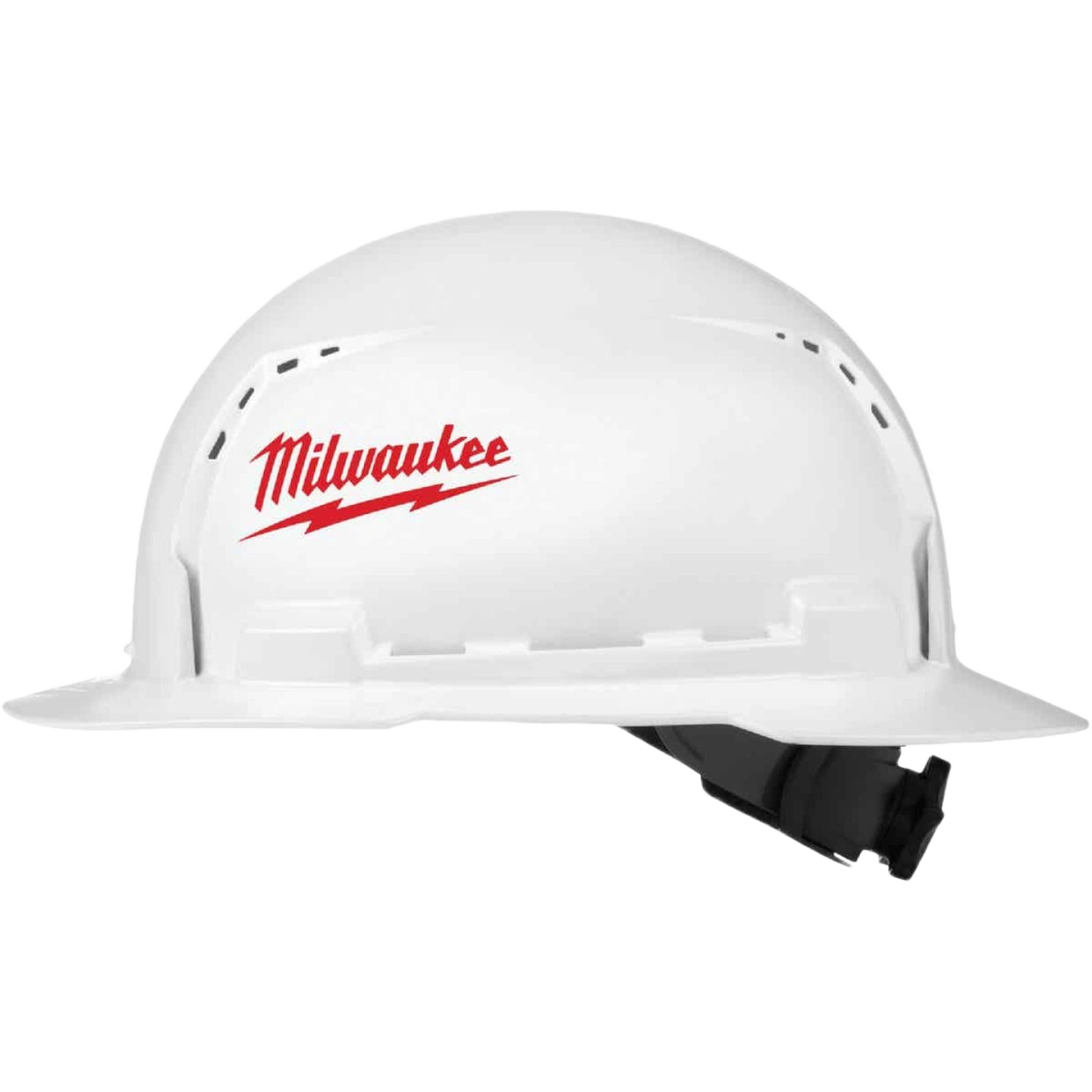 White vented full brim hard hat with ratcheting suspension for safety and protective head gear under $50 collections